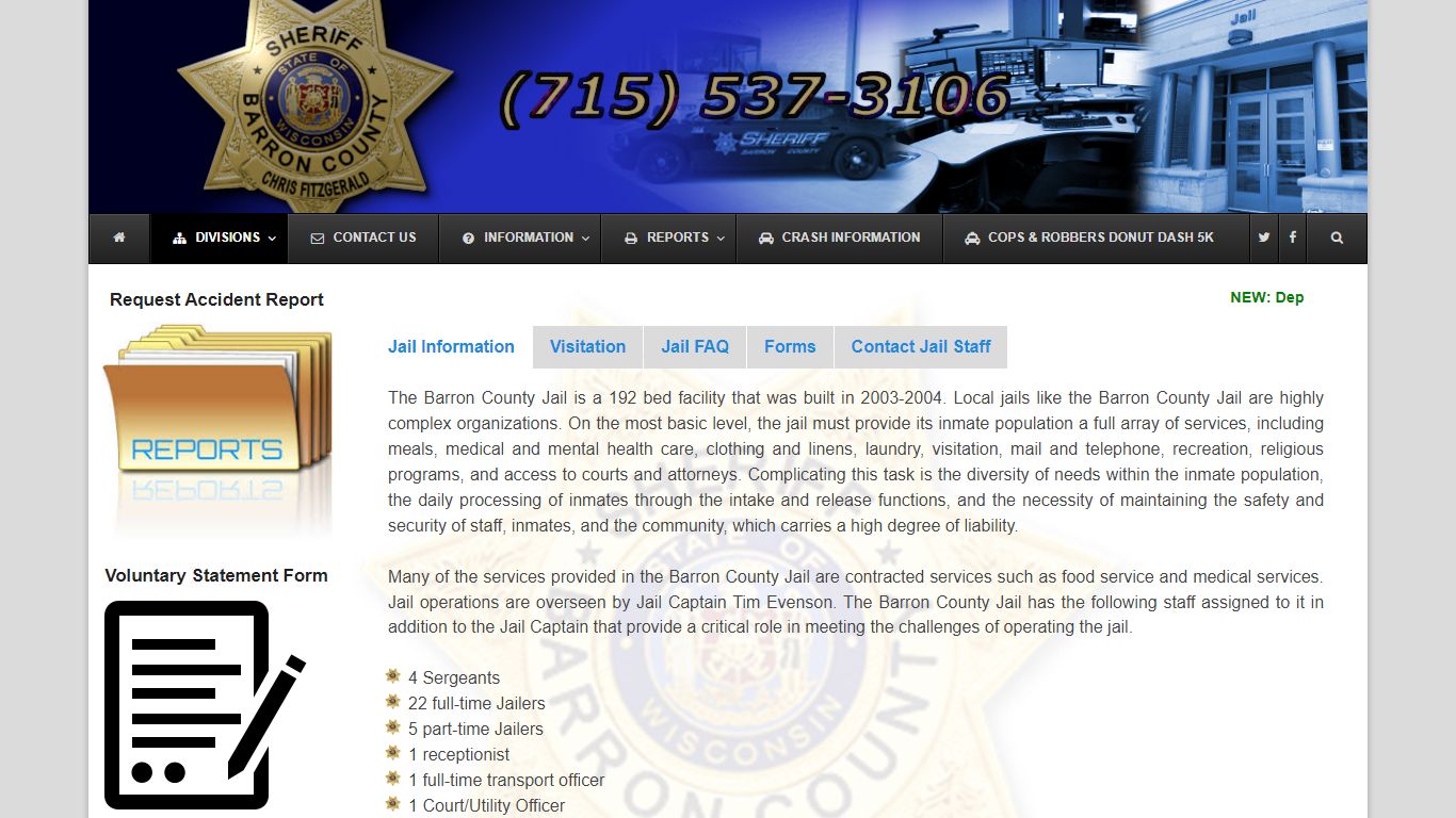 Jail | Barron County Sheriffs Department